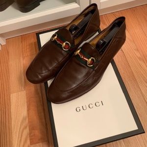 Men's Leather Horsebit Loafer with Web